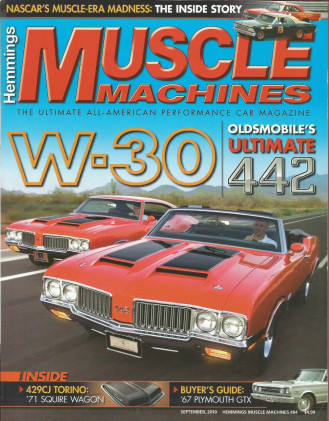 HEMMINGS MUSCLE MACHINES 2010 SEPT - W-30s, SS396 L78, 429CJ R-A
